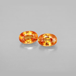 캐럿 천연 오렌지 스페사르타이트 가넷 보석, 타원형 컷, 6×4.1 mm, VS