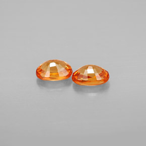 캐럿 천연 오렌지 스페사르타이트 가넷 보석, 타원형 컷, 6×4.1 mm, VS