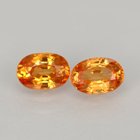 캐럿 천연 만다린 오렌지 스페사르타이트 가넷 보석, 타원형 컷, 5.9×4.1 mm, VS-SI