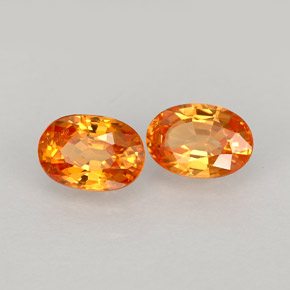 캐럿 천연 만다린 오렌지 스페사르타이트 가넷 보석, 타원형 컷, 5.9×4.1 mm, VS-SI