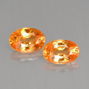 캐럿 천연 오렌지 스페사르타이트 가넷 보석, 타원형 컷, 6×4.1 mm, VS