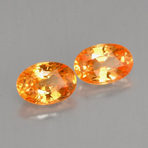 캐럿 천연 오렌지 스페사르타이트 가넷 보석, 타원형 컷, 6×4.1 mm, VS