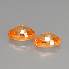 캐럿 천연 오렌지 스페사르타이트 가넷 보석, 타원형 컷, 6×4.1 mm, VS