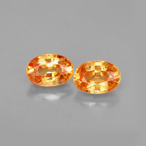 캐럿 천연 만다린 오렌지 스페사르타이트 가넷 보석, 타원형 컷, 6.1×4.3 mm, VS-SI