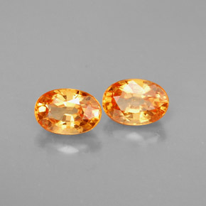 캐럿 천연 만다린 오렌지 스페사르타이트 가넷 보석, 타원형 컷, 6.1×4.3 mm, VS-SI