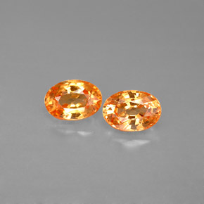 캐럿 천연 오렌지 스페사르타이트 가넷 보석, 타원형 컷, 5.9×4.2 mm, VS