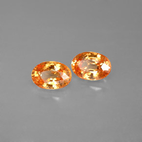캐럿 천연 오렌지 스페사르타이트 가넷 보석, 타원형 컷, 5.9×4.2 mm, VS