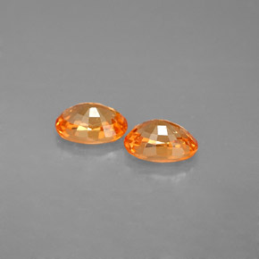 캐럿 천연 오렌지 스페사르타이트 가넷 보석, 타원형 컷, 5.9×4.2 mm, VS