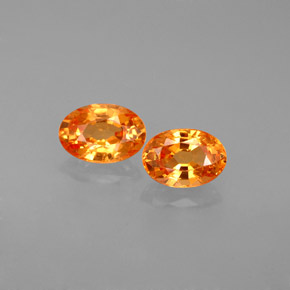 캐럿 천연 만다린 오렌지 스페사르타이트 가넷 보석, 타원형 컷, 5.8×4.1 mm, VS