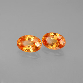 캐럿 천연 만다린 오렌지 스페사르타이트 가넷 보석, 타원형 컷, 5.8×4.1 mm, VS