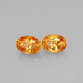 캐럿 천연 만다린 오렌지 스페사르타이트 가넷 보석, 타원형 컷, 5.7×4.2 mm, VS-SI
