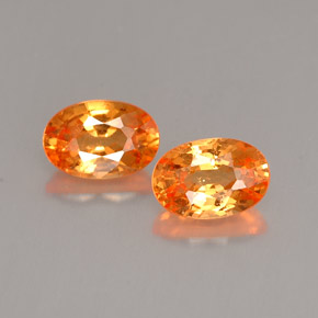 캐럿 천연 만다린 오렌지 스페사르타이트 가넷 보석, 타원형 컷, 6.2×4.2 mm, VS-SI