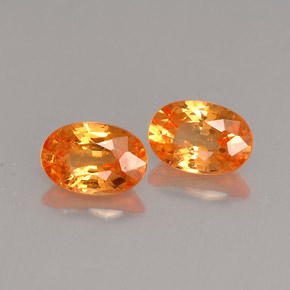 캐럿 천연 만다린 오렌지 스페사르타이트 가넷 보석, 타원형 컷, 6.2×4.2 mm, VS-SI