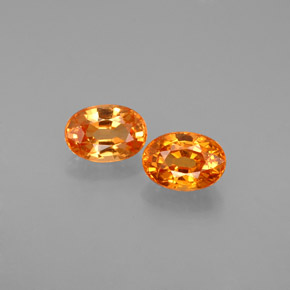 캐럿 천연 만다린 오렌지 스페사르타이트 가넷 보석, 타원형 컷, 6×4.2 mm, VS