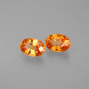 캐럿 천연 만다린 오렌지 스페사르타이트 가넷 보석, 타원형 컷, 6×4.2 mm, VS