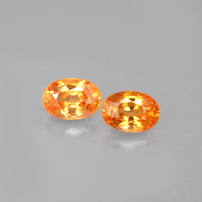 캐럿 천연 만다린 오렌지 스페사르타이트 가넷 보석, 타원형 컷, 6.1×4.3 mm, VS-SI