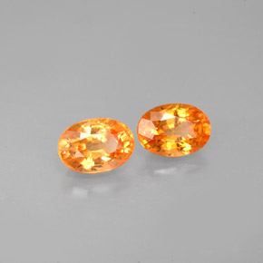 캐럿 천연 만다린 오렌지 스페사르타이트 가넷 보석, 타원형 컷, 6.1×4.3 mm, VS-SI