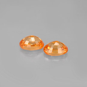 캐럿 천연 만다린 오렌지 스페사르타이트 가넷 보석, 타원형 컷, 6.1×4.3 mm, VS-SI