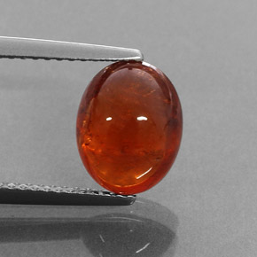 4.35캐럿 천연 만다린 오렌지 스페사르타이트 가넷, 투명한, 9.8×7.7 mm, 투명/반투명