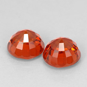 캐럿 천연 만다린 오렌지 스페사르타이트 가넷 보석, 라운드 컷, 4.87 mm, VVS-VS