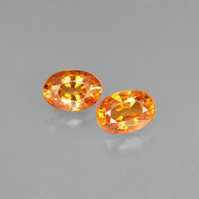 캐럿 천연 오렌지 스페사르타이트 가넷 보석, 타원형 컷, 6×4.2 mm, VS-SI