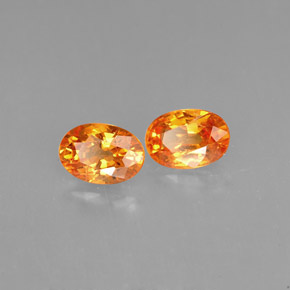 캐럿 천연 오렌지 스페사르타이트 가넷 보석, 타원형 컷, 6×4.2 mm, VS-SI