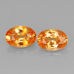 캐럿 천연 만다린 오렌지 스페사르타이트 가넷 보석, 타원형 컷, 6×4.2 mm, VS