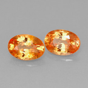 캐럿 천연 만다린 오렌지 스페사르타이트 가넷 보석, 타원형 컷, 6×4.2 mm, VS