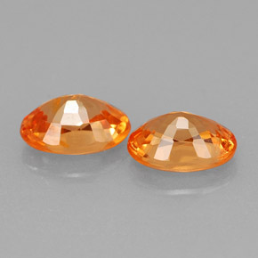 캐럿 천연 만다린 오렌지 스페사르타이트 가넷 보석, 타원형 컷, 6×4.2 mm, VS