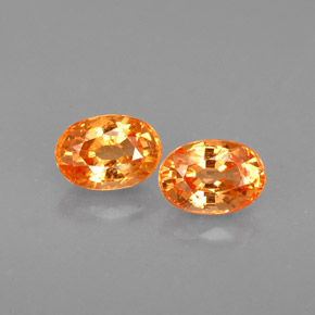 캐럿 천연 오렌지 스페사르타이트 가넷 보석, 타원형 컷, 6×4.2 mm, VS-SI