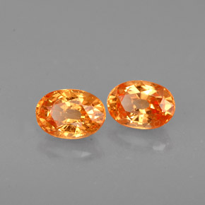 캐럿 천연 오렌지 스페사르타이트 가넷 보석, 타원형 컷, 6×4.2 mm, VS-SI