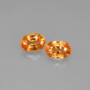 캐럿 천연 오렌지 스페사르타이트 가넷 보석, 타원형 컷, 5.9×4.2 mm, VS-SI