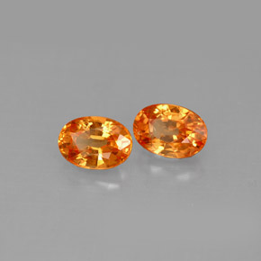 캐럿 천연 오렌지 스페사르타이트 가넷 보석, 타원형 컷, 5.9×4.2 mm, VS-SI