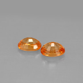 캐럿 천연 오렌지 스페사르타이트 가넷 보석, 타원형 컷, 5.9×4.2 mm, VS-SI