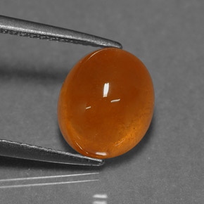 6.24캐럿 천연 만다린 오렌지 스페사르타이트 가넷, 투명한, 9.9×8.4 mm, 투명/반투명