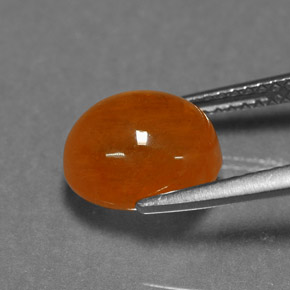 6.24캐럿 천연 만다린 오렌지 스페사르타이트 가넷, 투명한, 9.9×8.4 mm, 투명/반투명
