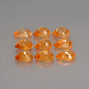 캐럿 천연 만다린 오렌지 스페사르타이트 가넷 보석, 배 모양, 5.8×4.2 mm, VS