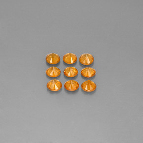 캐럿 천연 만다린 오렌지 스페사르타이트 가넷 보석, 라운드 컷, 3.50 mm, VS