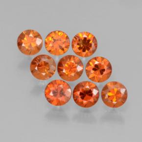 2.58캐럿 천연 딥 오렌지 스페사르타이트 가넷 보석, 라운드 컷, 3.82 mm, VS