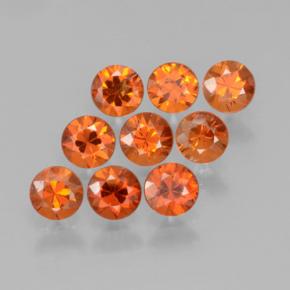 2.58캐럿 천연 딥 오렌지 스페사르타이트 가넷 보석, 라운드 컷, 3.82 mm, VS