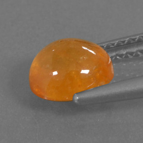 1.88캐럿 천연 오렌지 스페사르타이트 가넷, 타원형 컷, 6.8×6.2 mm, 투명한