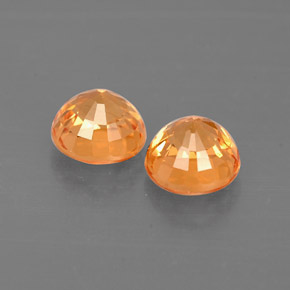 캐럿 천연 만다린 오렌지 스페사르타이트 가넷 보석, 라운드 컷, 4.60 mm, VS