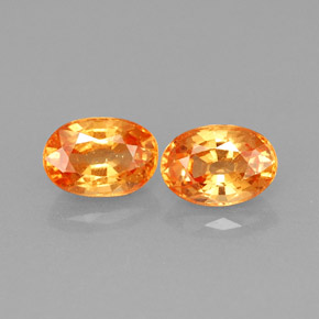 캐럿 천연 만다린 오렌지 스페사르타이트 가넷 보석, 타원형 컷, 6×4.2 mm, VS