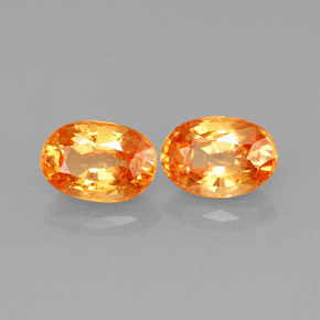 캐럿 천연 만다린 오렌지 스페사르타이트 가넷 보석, 타원형 컷, 6×4.2 mm, VS