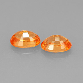 캐럿 천연 만다린 오렌지 스페사르타이트 가넷 보석, 타원형 컷, 6×4.2 mm, VS