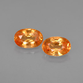 캐럿 천연 만다린 오렌지 스페사르타이트 가넷 보석, 타원형 컷, 6.2×4.2 mm, VS