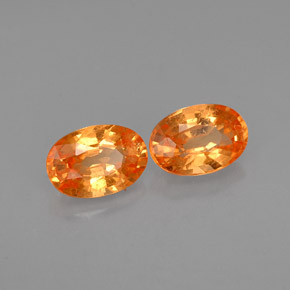 캐럿 천연 만다린 오렌지 스페사르타이트 가넷 보석, 타원형 컷, 6.2×4.2 mm, VS