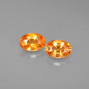 캐럿 천연 만다린 오렌지 스페사르타이트 가넷 보석, 타원형 컷, 6.1×4.2 mm, VS