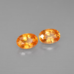 캐럿 천연 만다린 오렌지 스페사르타이트 가넷 보석, 타원형 컷, 6.1×4.2 mm, VS