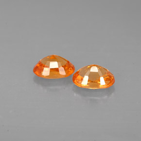 캐럿 천연 만다린 오렌지 스페사르타이트 가넷 보석, 타원형 컷, 6.1×4.2 mm, VS